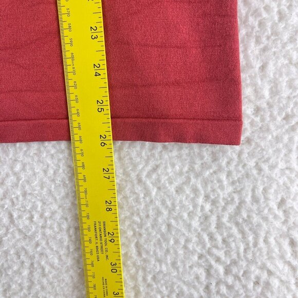 Ann Taylor LOFT Orange Long Sleeve Scoop Neck Shirt Womens Stretch Size Large - Picture 9 of 15